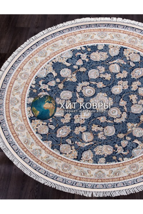 Иранский ковер Farsi 1500 136 Темно-синий круг